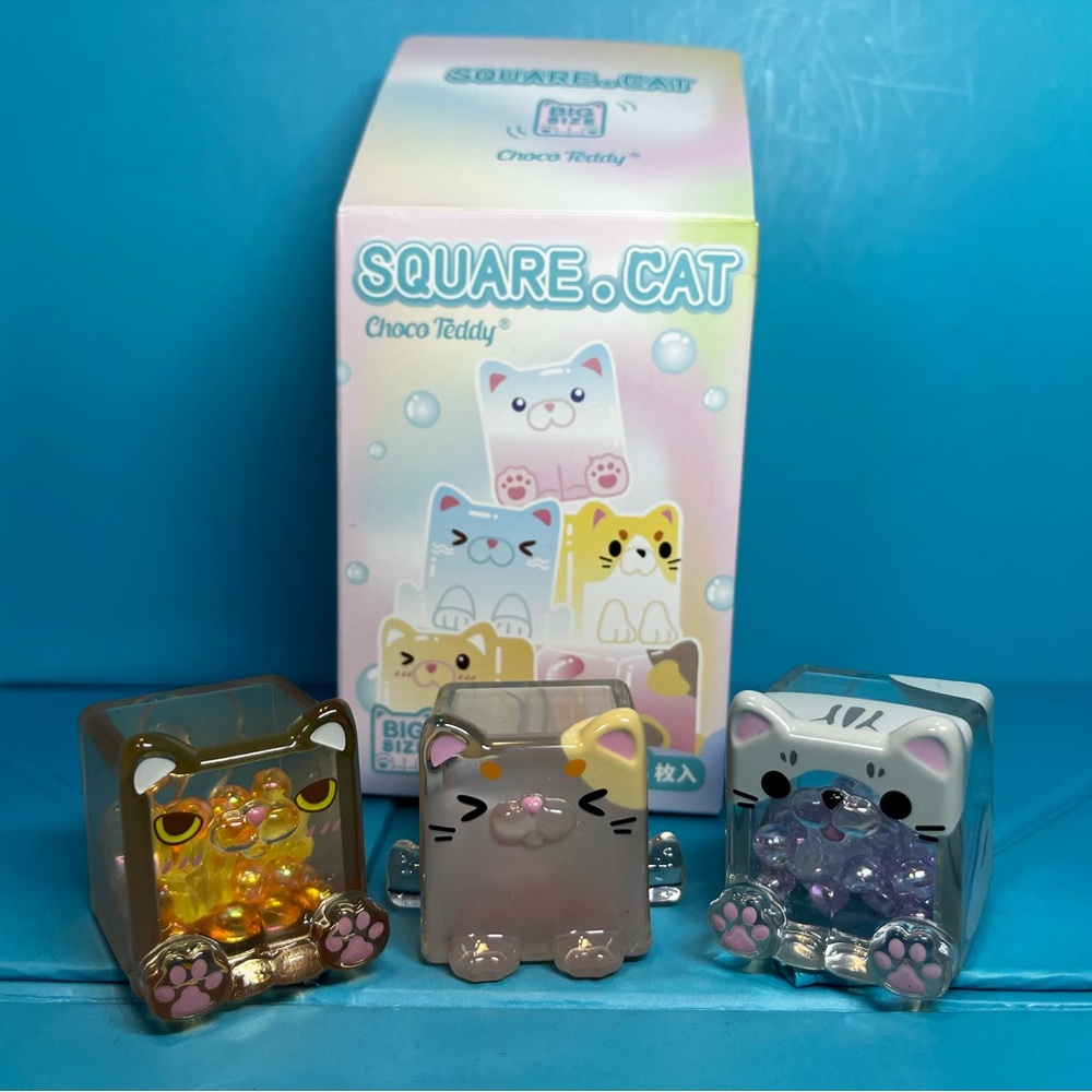 Choco Teddy - Square Cat Big Size Ice Cube Series - Lot of 3